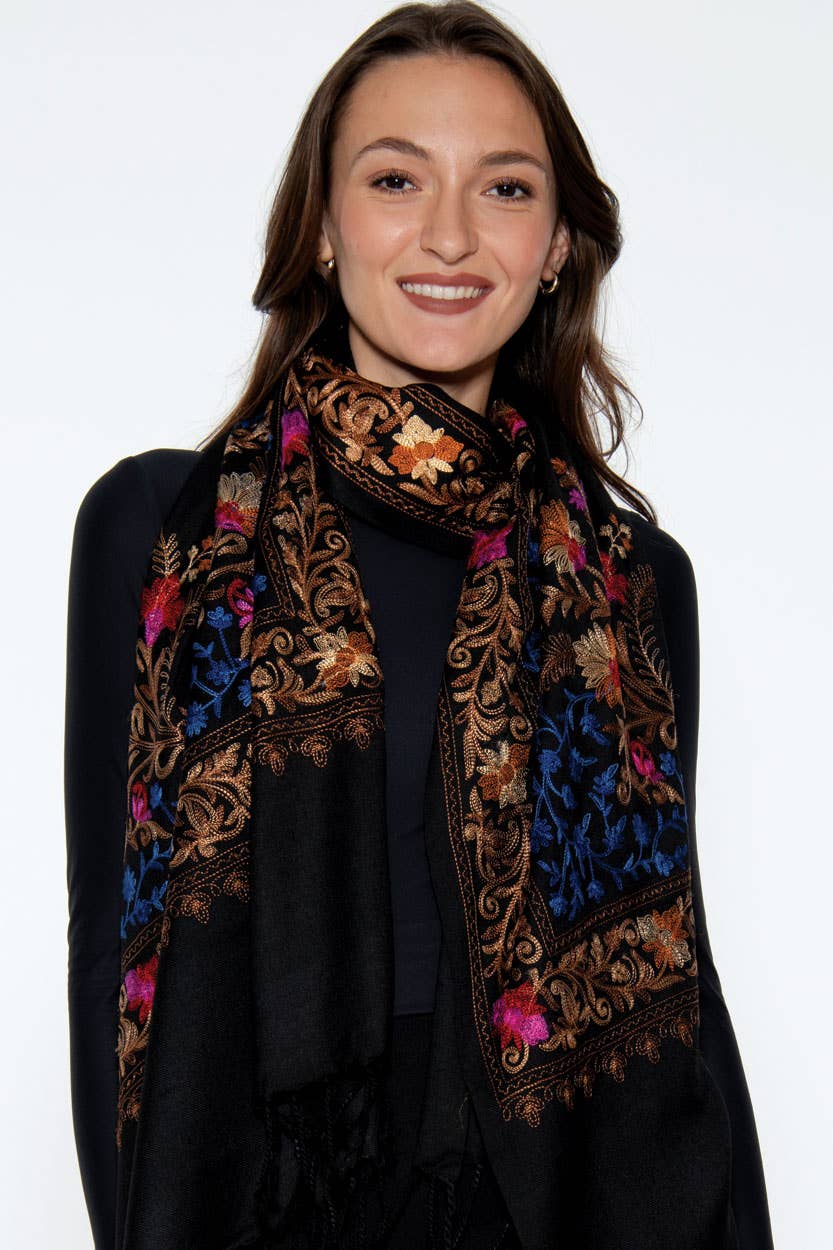 Sevya Handmade - Wholesale Wrap - Women's - Karuna Embroidered Shawls3