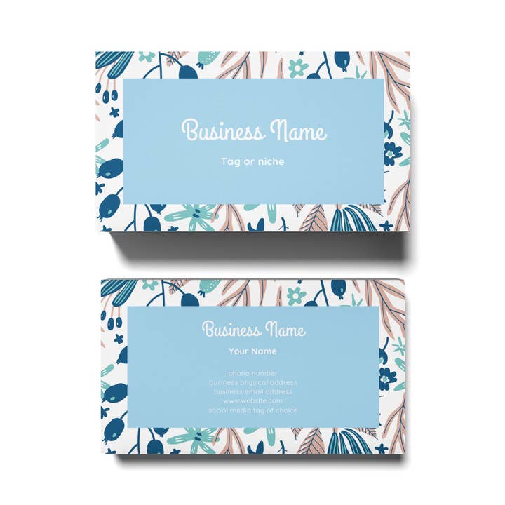 25 Greenery Business Cards for wholesale by Juli's Art Cafe