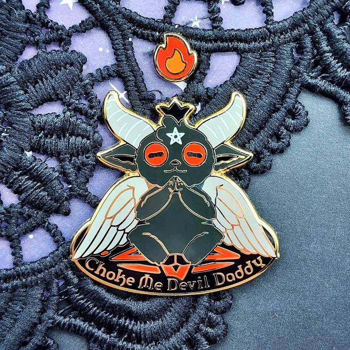 Devil Daddy Enamel Pin Set for wholesale by Toku Arts