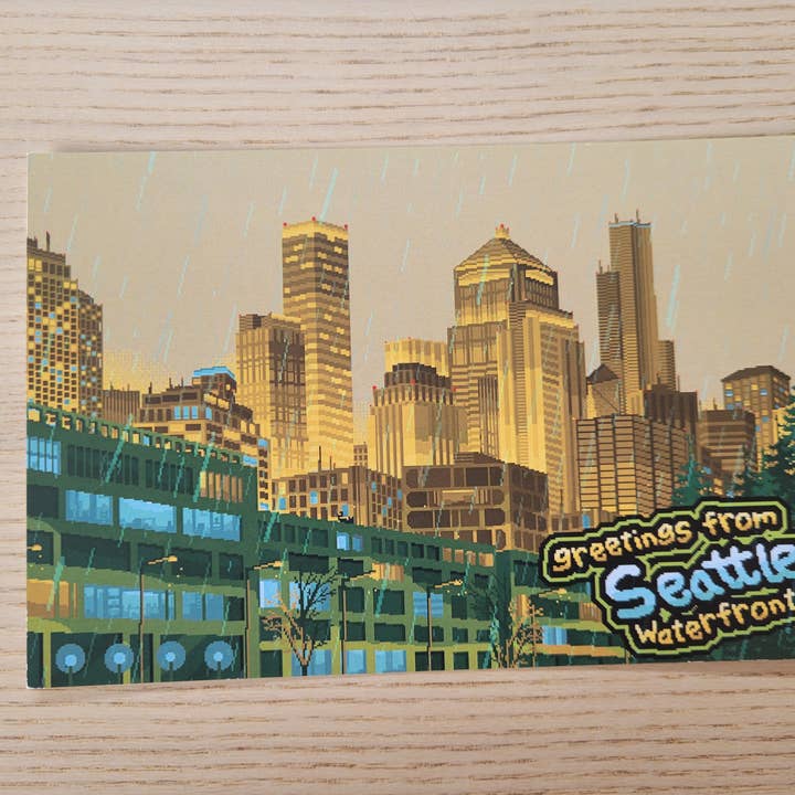 Seattle Postcards - Waterfront for wholesale by my_art_bytes