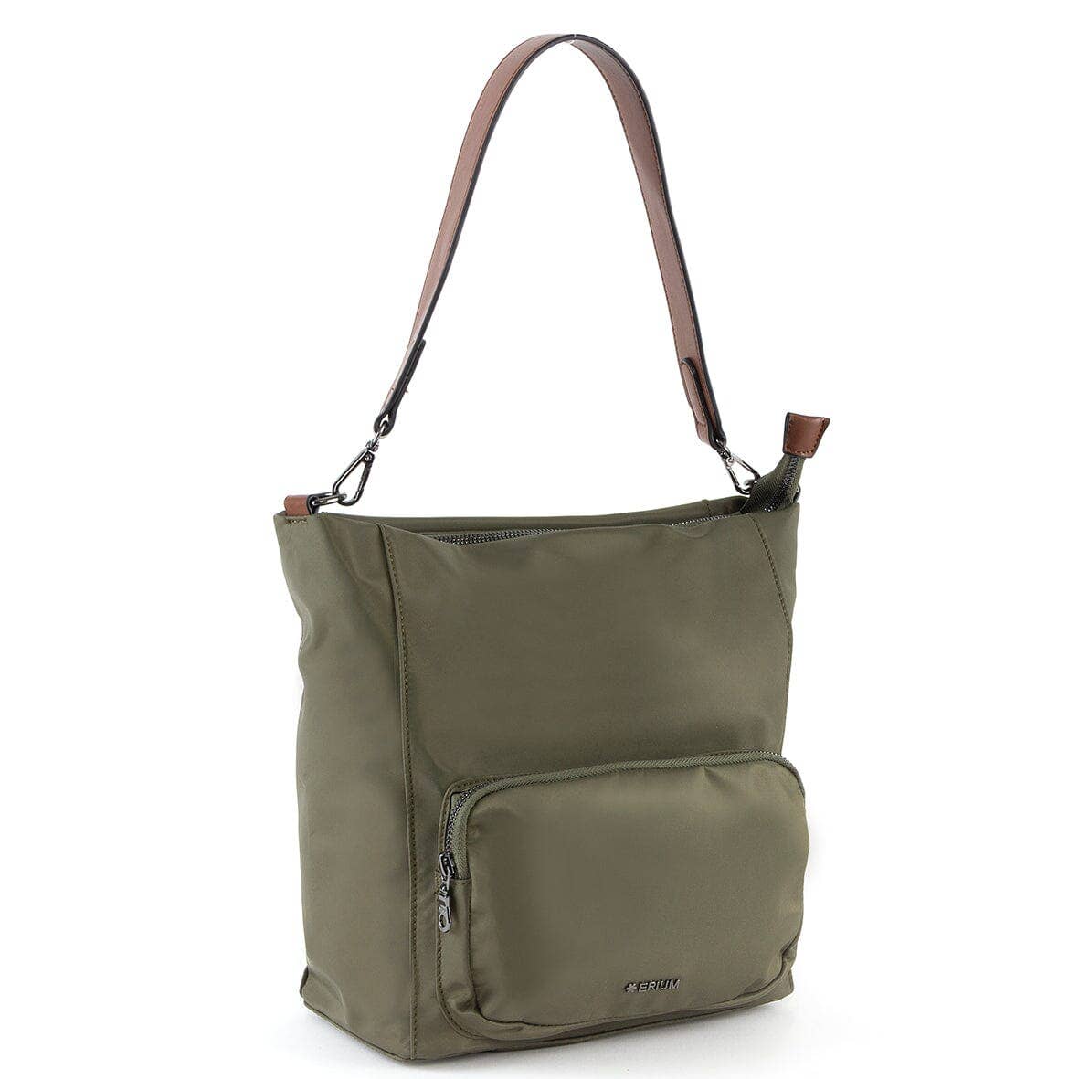 Khaki Erium nylon shoulder bag for Women for wholesale on Faire2