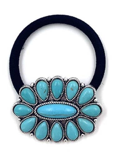 WESTERN STYLE TURQUOISE HAIR TIE for wholesale by Snowing West