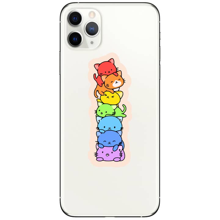 Juju and Moxie - Wholesale Sticker - LGBTQ Kitty Pride Rainbow Cute High Quality Vinyl Sticker1