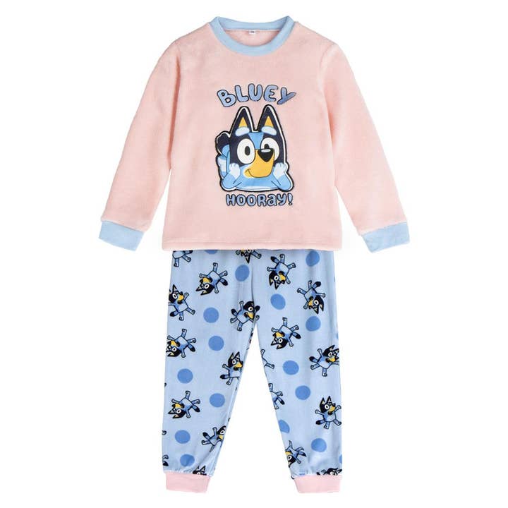 LÅNG PYJAMAS I KORALLFLEECE MED BLUEY-APPLIKATIONER - 2900002967 för wholesale av Mastoys, S.L.