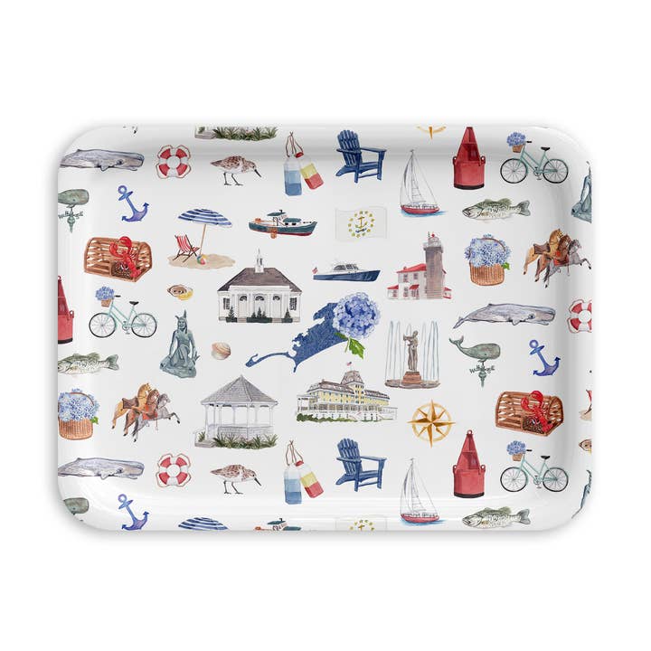 Watch Hill für immer! Birchwood-Serviertablett: Drei Größen für den Großhandel von The Muddy Dog