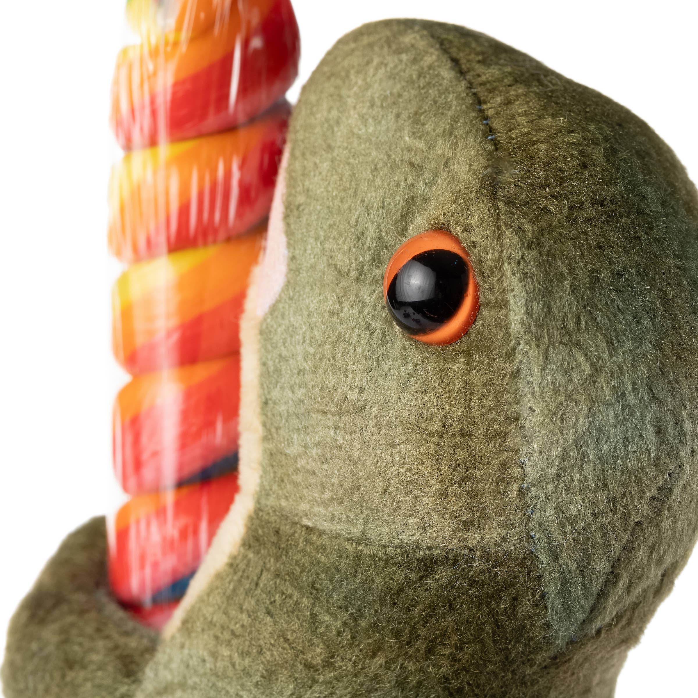 The Petting Zoo - Wholesale Lollipop - 8" (20cm) Lollyplush T Rex Dino w/14" Rainbow Lollipop5