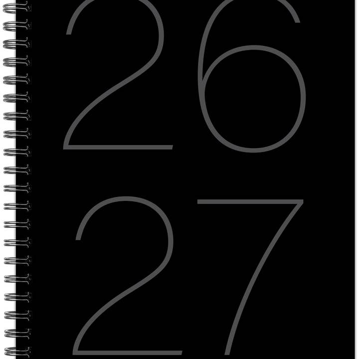 Black Academic Year 6.5" x 8.5" Weekly Planner for wholesale by Willow Creek Press & Gifts