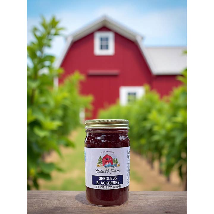 State 28 Farm - Wholesale Jam/jelly - Seedless Blackberry Jelly - 9 oz