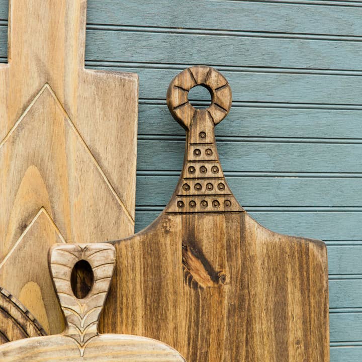 Placa de pão de madeira gravada pontos de festa por atacado de Grace Graffiti