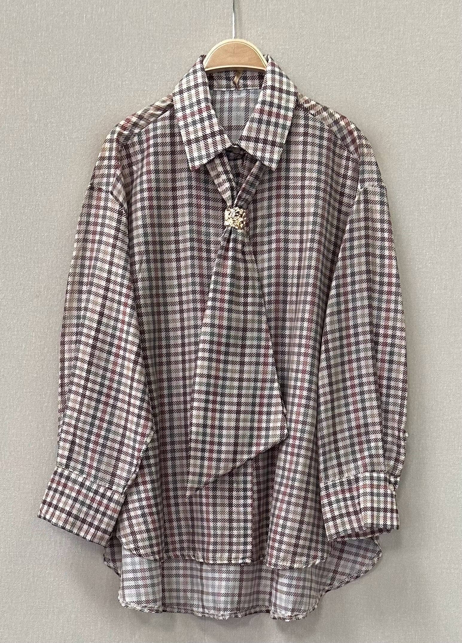 SWEET MAGIC MODA Y COMPLEMENTOS - Wholesale Button Down Shirt - Women's - VICHY CHECK SHIRT4