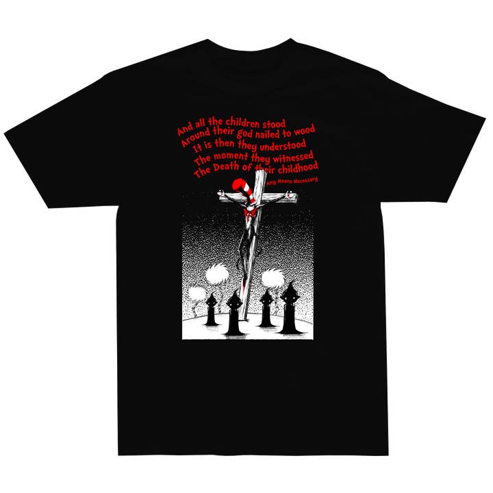 T-Shirt Tod der Kindheit Schwarz für den Großhandel von Any Means Necessary