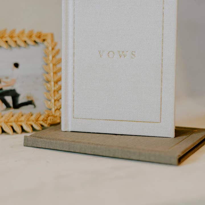Duncan & Stone Paper Co. – Engroshandel Dagbog – Bryllupsløftebøger - Mindebog til bryllup med guldfolie og linned7