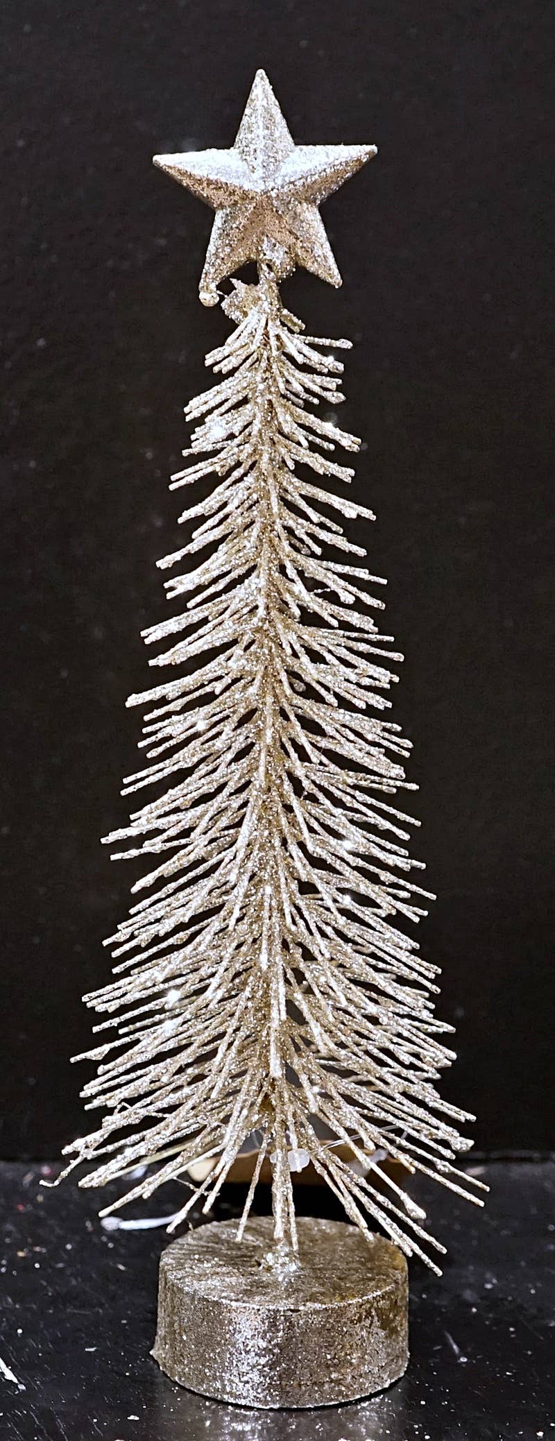 Holiday Depot Inc. - Wholesale Christmas Decoration - M10387CH- 10in Glitter Mini country Needle Pine Tree-CHM0