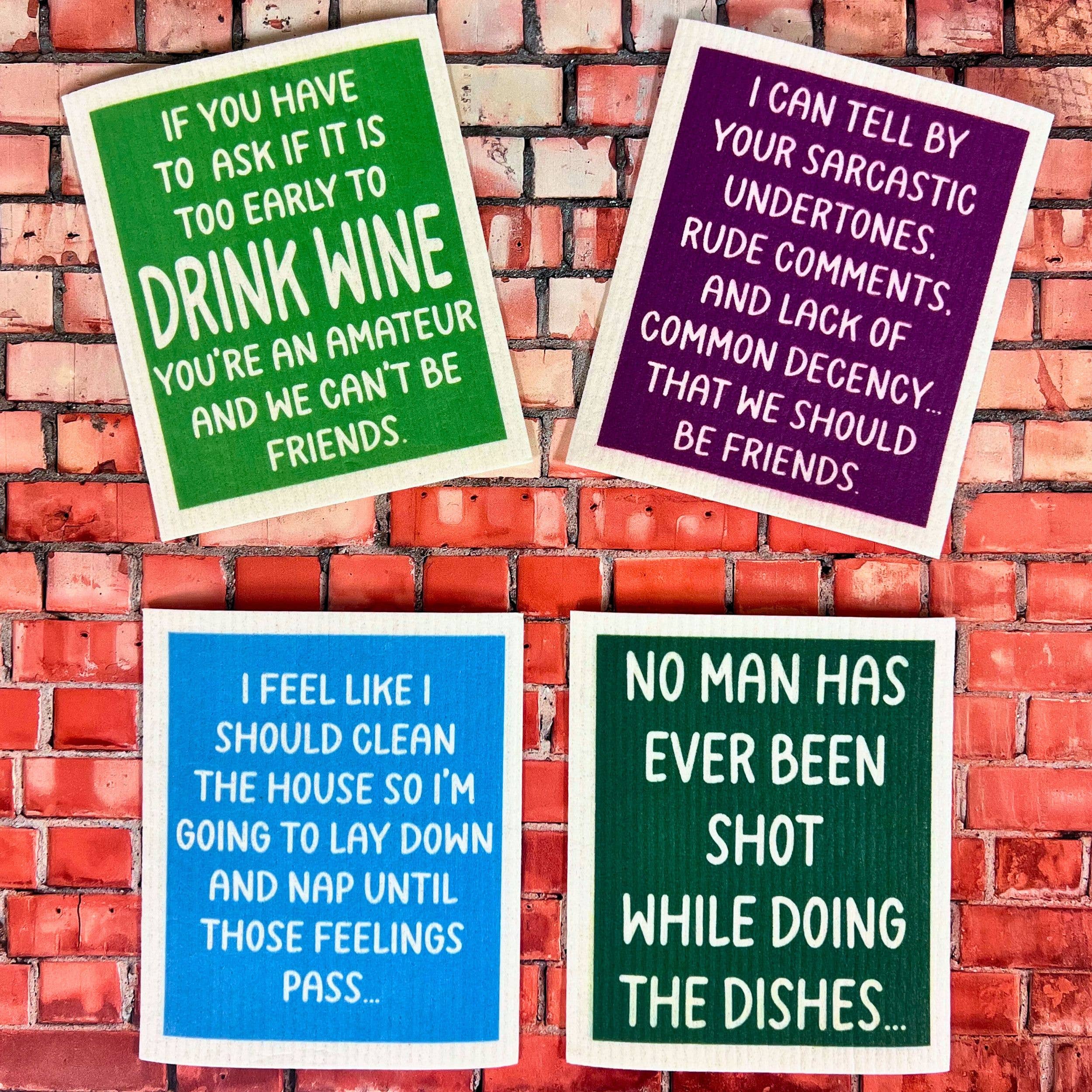 Driftless Studios - Wholesale Dishcloth - I Should Clean This House Funny Swedish Dishcloths - Kitchen2