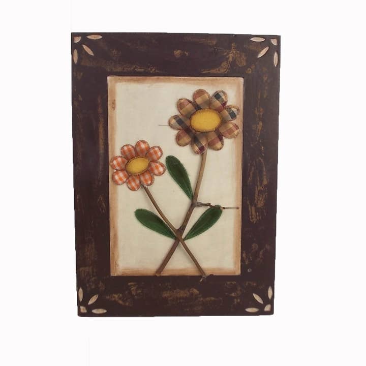 Plaque en papier avec fleurs de marguerites — 14 po de haut pour la vente par Birch Maison