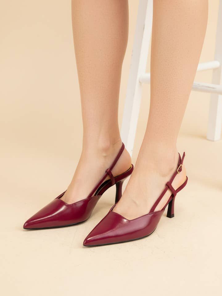 CCOCCI - Wholesale Hakschoenen - Dames - MINDY-11 PUNTIGE SLINGBACK HAKKEN MET NAALDHAK1