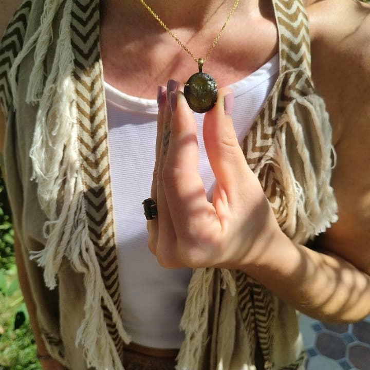 Sacred Ceremony - Wholesale Pendant/Charm Necklace - Certified Czech Republic Moldavite Pendant Necklace