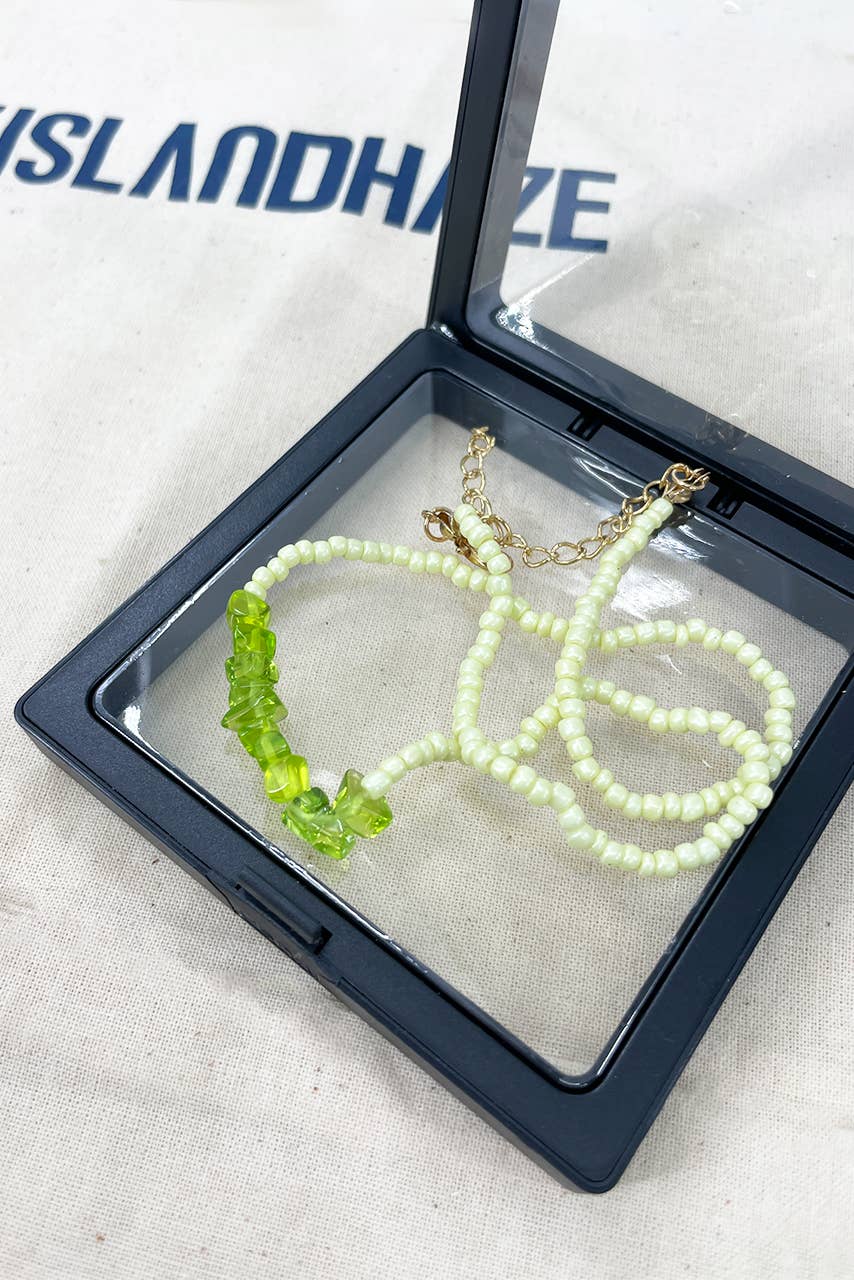 Islandhaze - Wholesale Beaded/Pearl Necklace - Rice  Beads with crystal stone necklace2