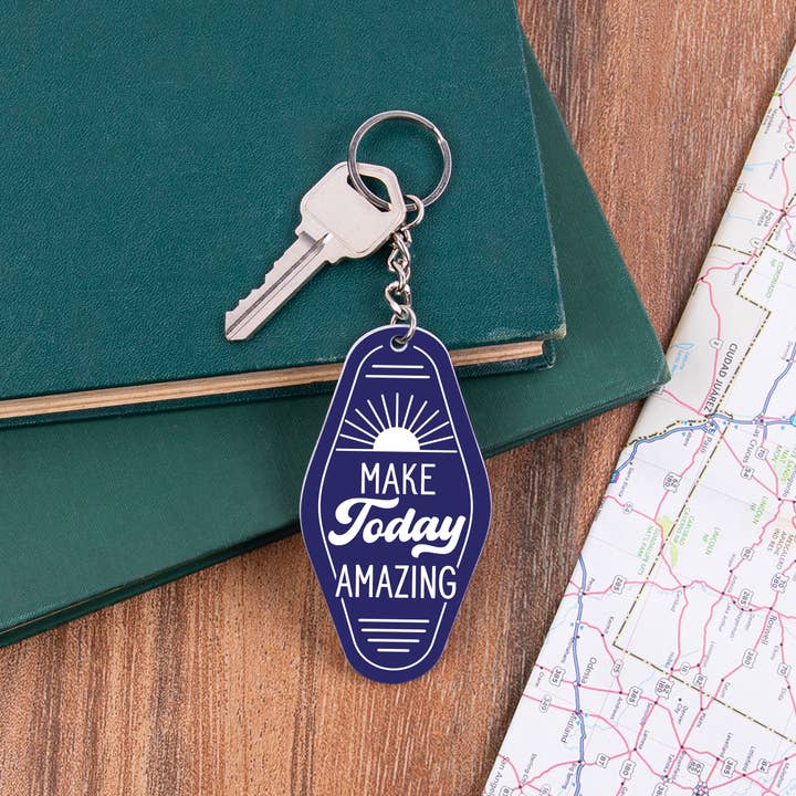 Make Today Amazing Vintage Engraved Key Chain for wholesale by P. Graham Dunn