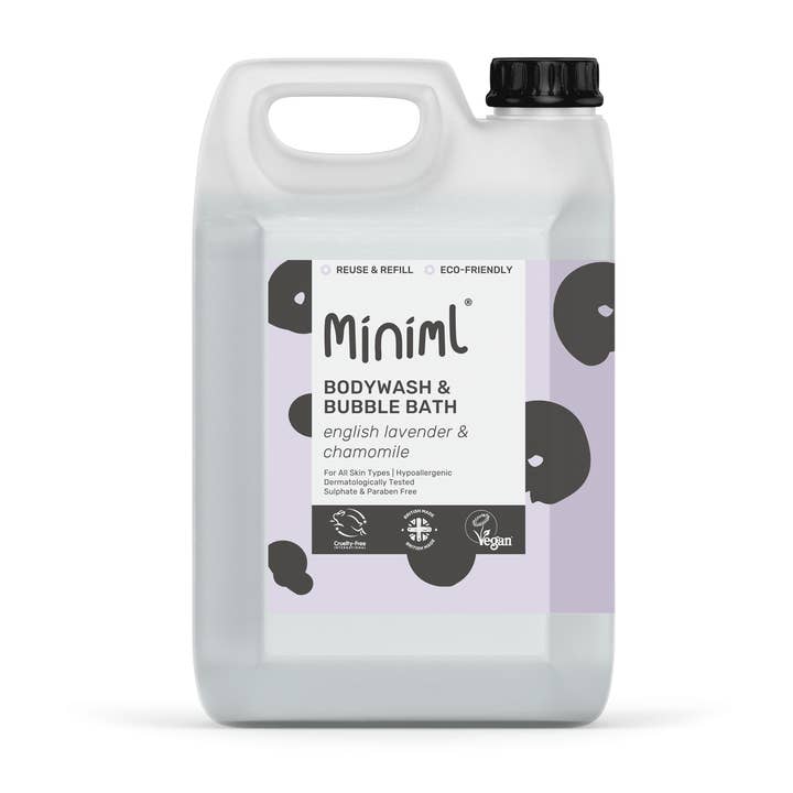 Bodywash + Bubblebath - Lavanda e Camomila Inglesa 5L por atacado de Miniml