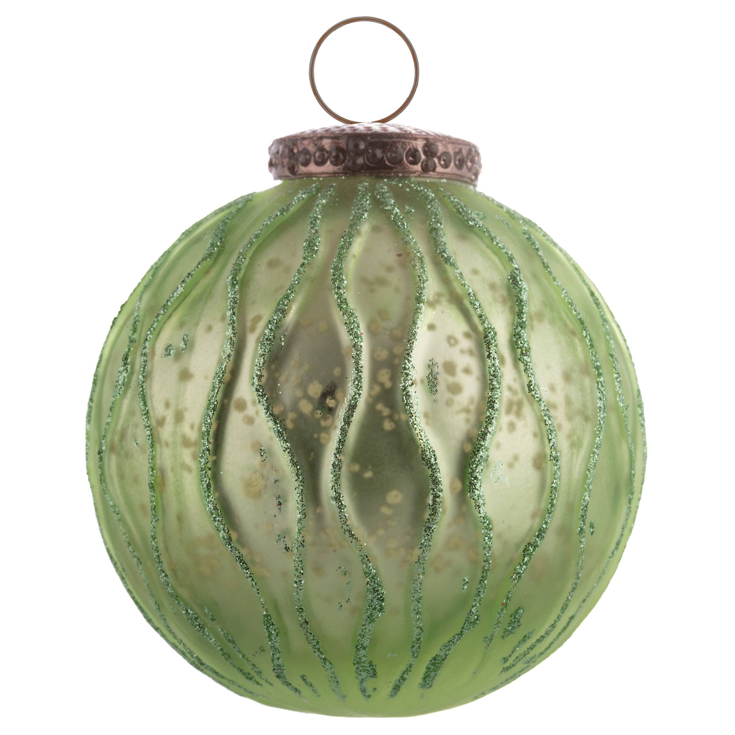 Karma - Wholesale Ornament - Sage Glitter Ornament0