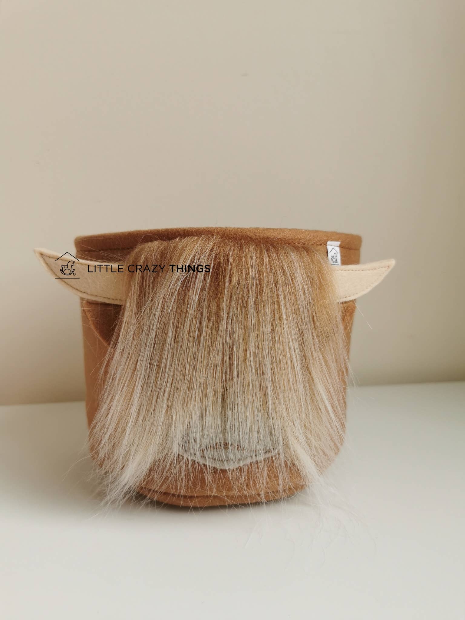 Little Crazy Things - Wholesale Basket - Kids & Baby - Scottish Highland Cow Handmade Felt Toys Storage0