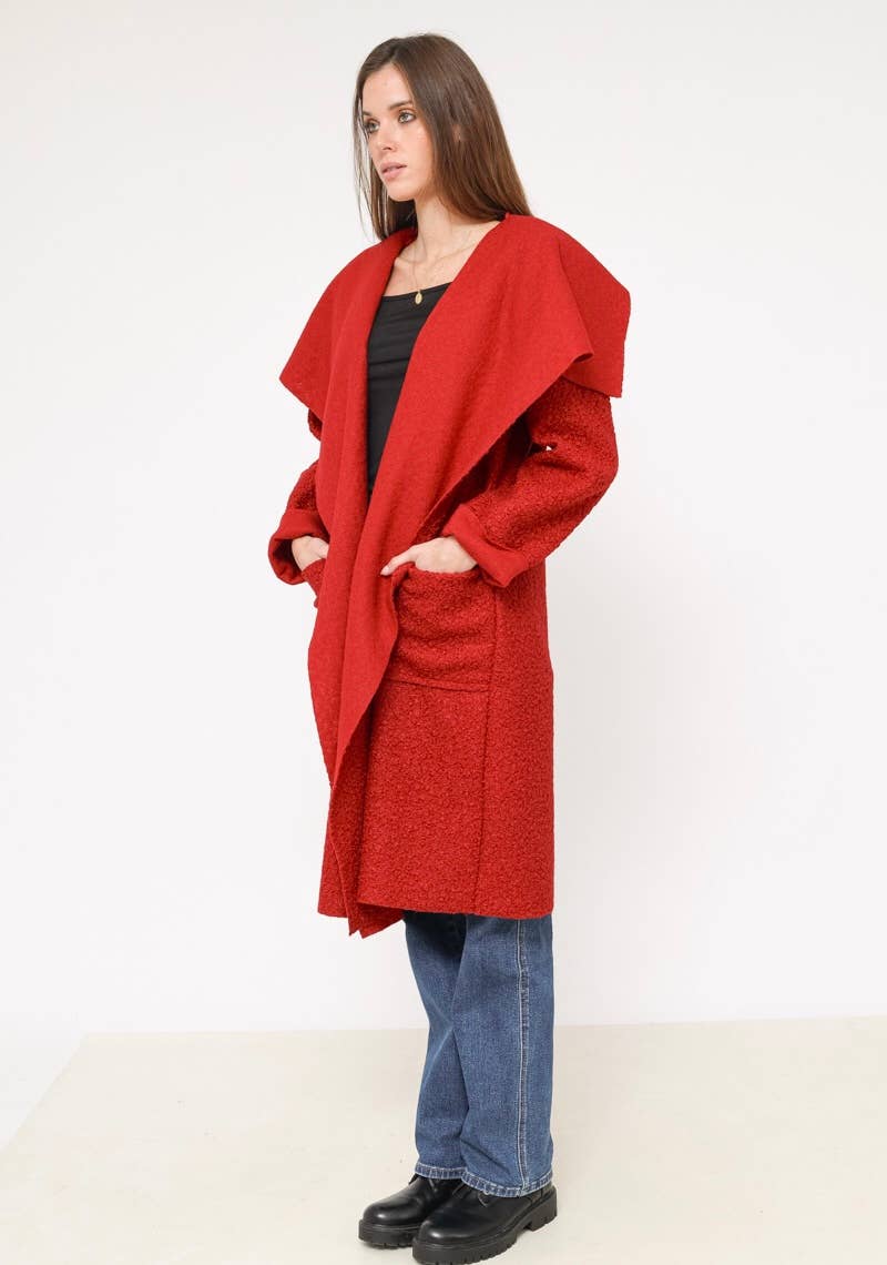 LINEN & COTTON HOUSE - Vente Manteau – femme - VESTE BOUCLETTE MATIERE RESPONSABLE + SIZE  35122 33