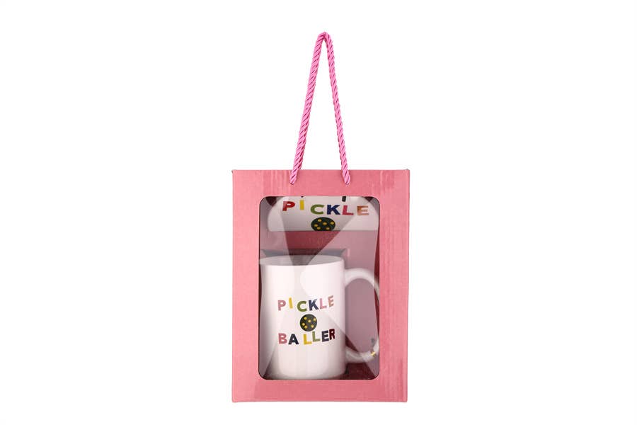 Nima Accessories Inc - Venta al por mayor Taza - Juego de Taza de Café y Posavasos con Tema de Pickle Baller0