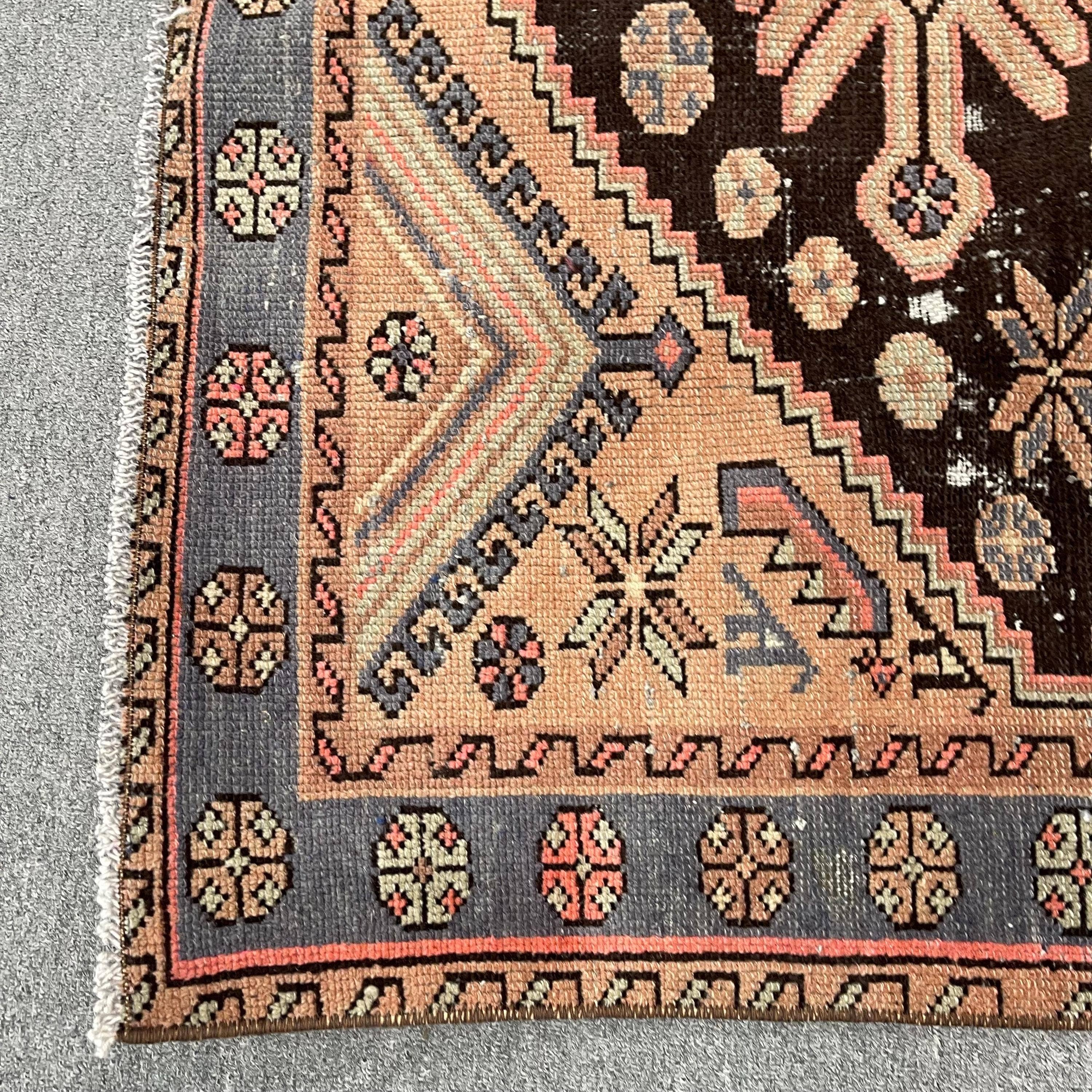 The Loom Wholesale - Wholesale Area Rug - Turkish Rug, Brown Aztec, Vintage Wool, 6.5x3.7 ft, SCR-19547