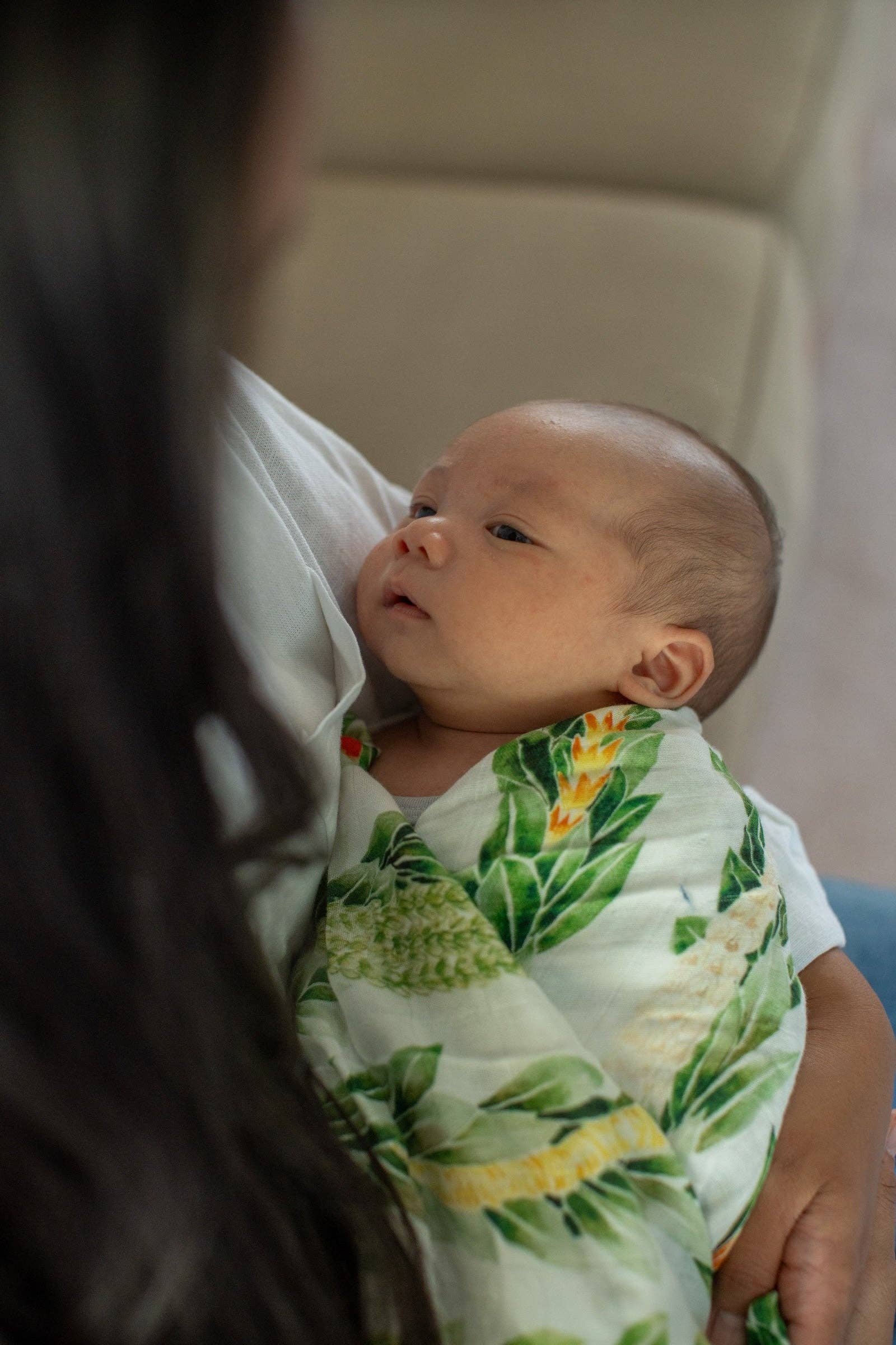 The Keiki Dept - Wholesale Swaddle - Baby - Lei Maile Kapa Moe - Hawaiian Bamboo Swaddle1