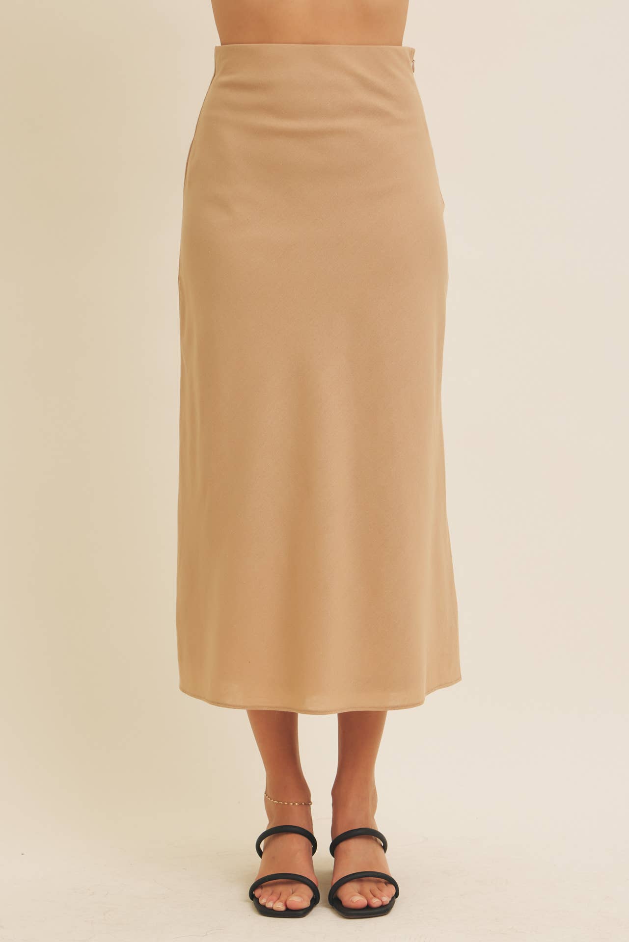 in february - Wholesale Skirt - Women's - VISCOSE LINEN BLEND BIAS CUT MAXI SKIRT WITH LINING8