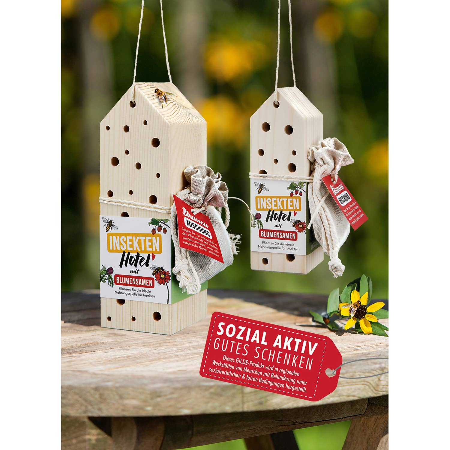 Gilde Handwerk Macrander GmbH & Co. KG - Wholesale Bird House - Insect hotel H.20 cm1
