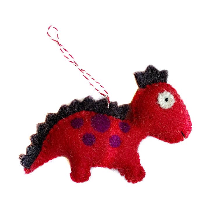 Ornaments 4 Orphans - Wholesale Ornament - Spinosaurus Felt Wool Dinosaur Christmas Ornament0