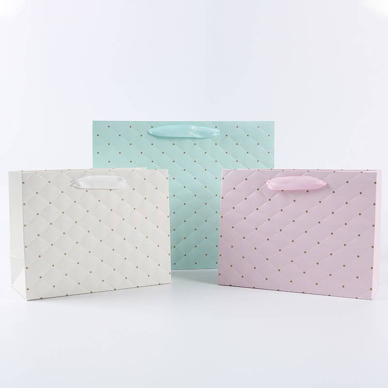 ByHome - Wholesale Gift Bag - 12pcs, tiffany blue dot wavy surface gift bag w/ tissue3