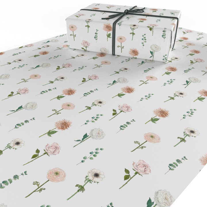 Re-wrapped - Vendita all'ingrosso Carta da regalo in fogli - Carta da regalo con garofani per matrimonio • ECO Friendly • Prodotto nel Regno Unito3