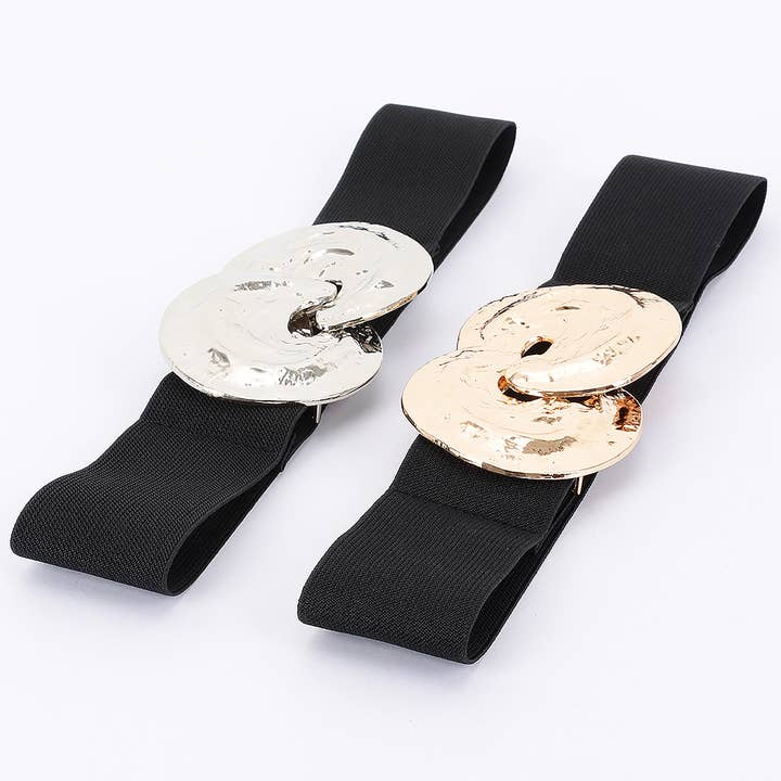 Metal Buckle Stretch Belt for wholesale by 3AM BY H&D ACCESSORIES