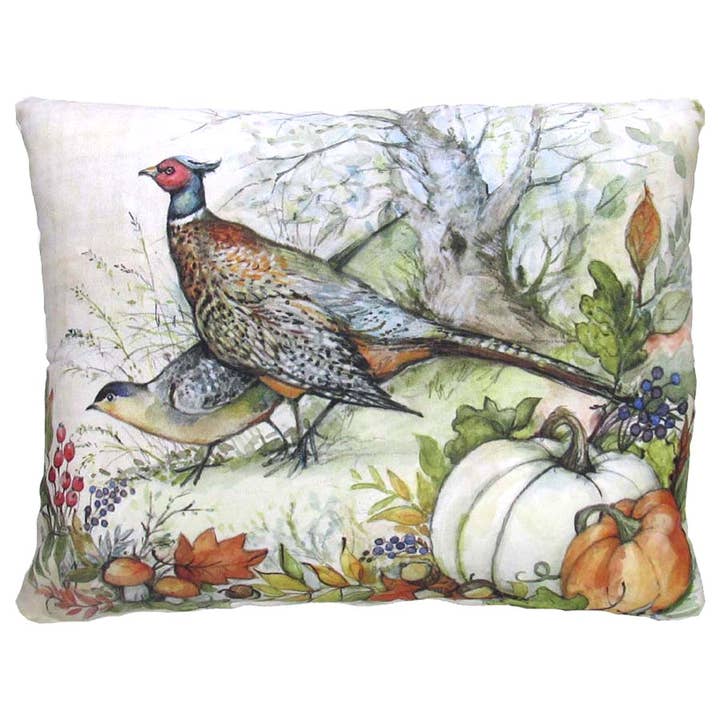 Pillow - Fall Pheasants - indoor / outdoor cushion for wholesale by Magnolia Casual