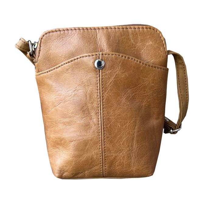 Roma Leathers, Inc. - Wholesale Crossbody Bag - Women's - W026 Cowhide Women Mini crossbody shoulder bag phone pouch