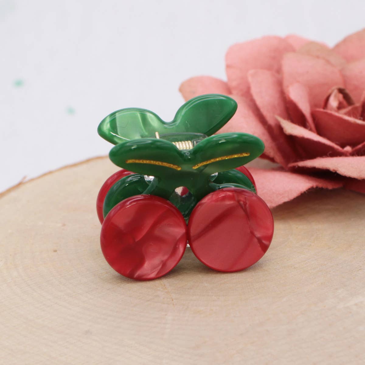 ZAD - Wholesale Hair Clip - Women's - Fruit Bowl Accents Cherry Hairclip0