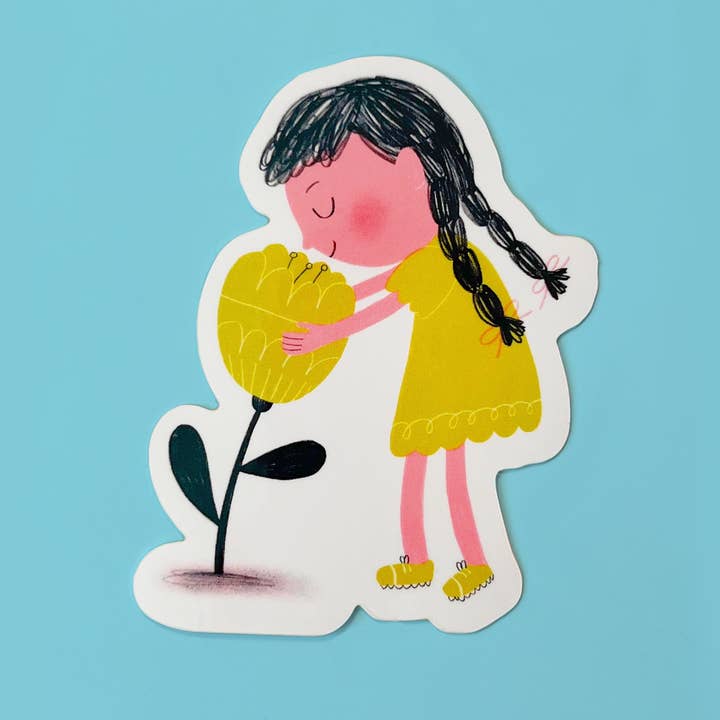 Autocollant en vinyle Stop and Smell pour la vente par Katie Turner Illustration