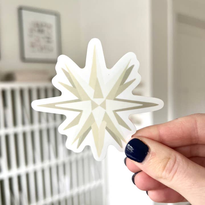 Doster Paper Co. - Wholesale Sticker - Waterproof Vinyl Sticker, Moravian Star1