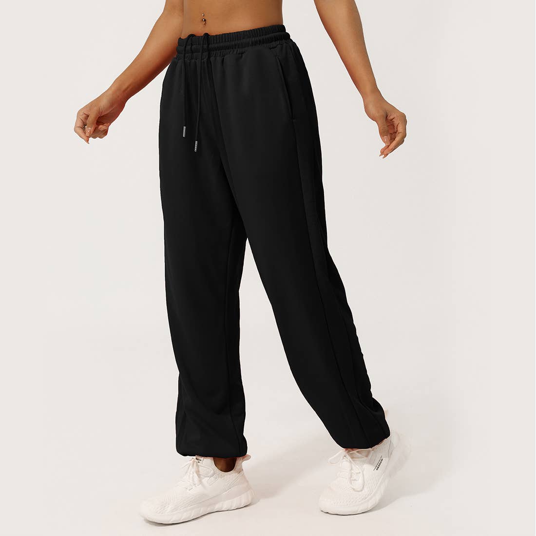 Sodalemon - Wholesale Athletic Sweatpants/Joggers - Women's - Women'S Waistband Drawstring Loose Fit Sweat Pants8