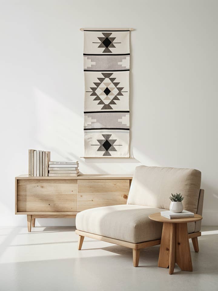 Arazzo da Parete Intrecciato a Mano Maysa per la vendita all'ingrosso da parte di Mumo Toronto Inc