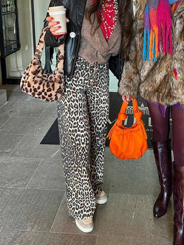 Leopard Print Wide Leg Pants for wholesale on Faire5