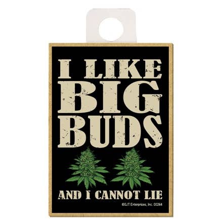 SJT Enterprises, Inc. - Wholesale Magnet - I Like Big Buds and I Cannot Lie Wood Fridge Magnet