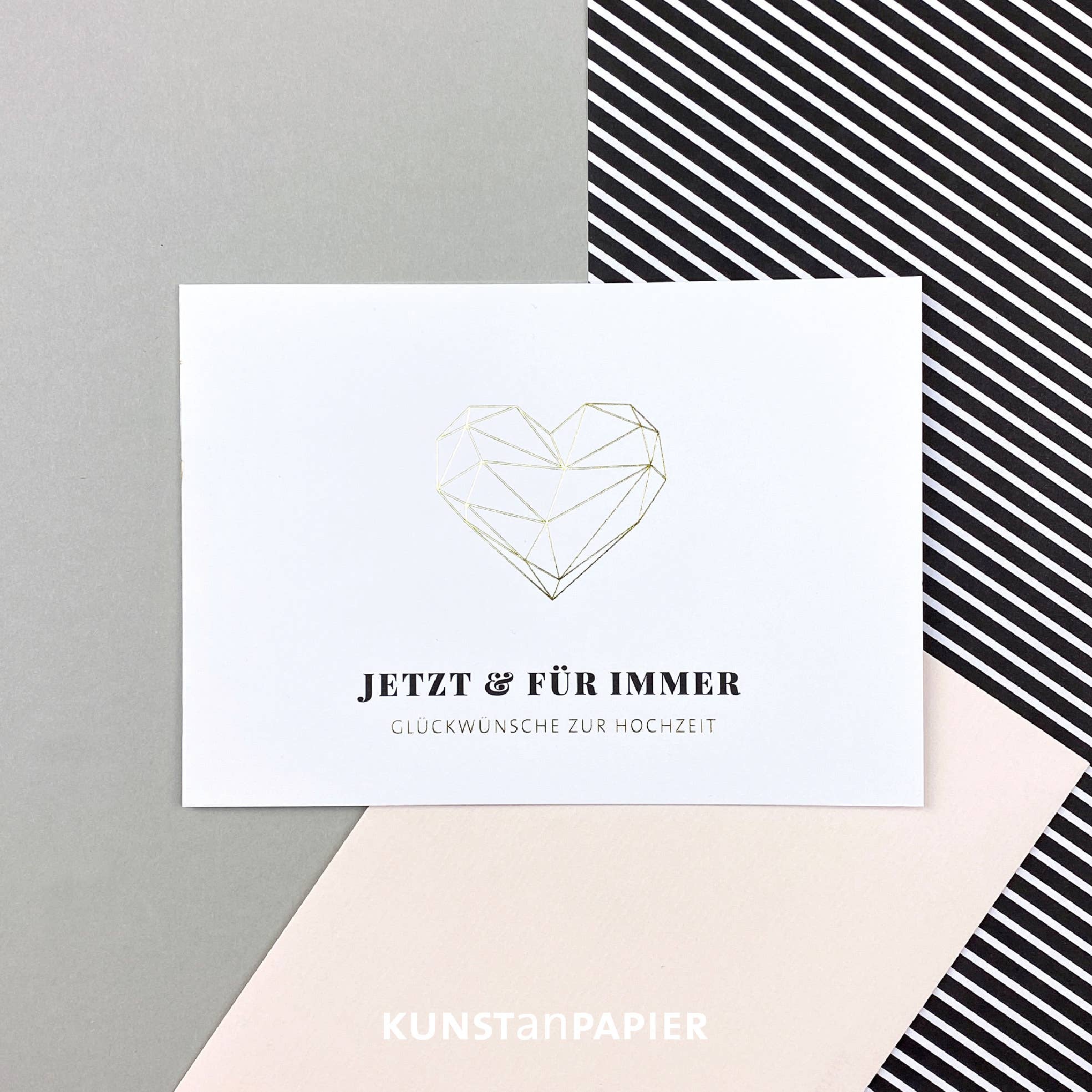 Kunst an Papier - Vente Faire-part de mariage - Carte de mariage Liv cœur2