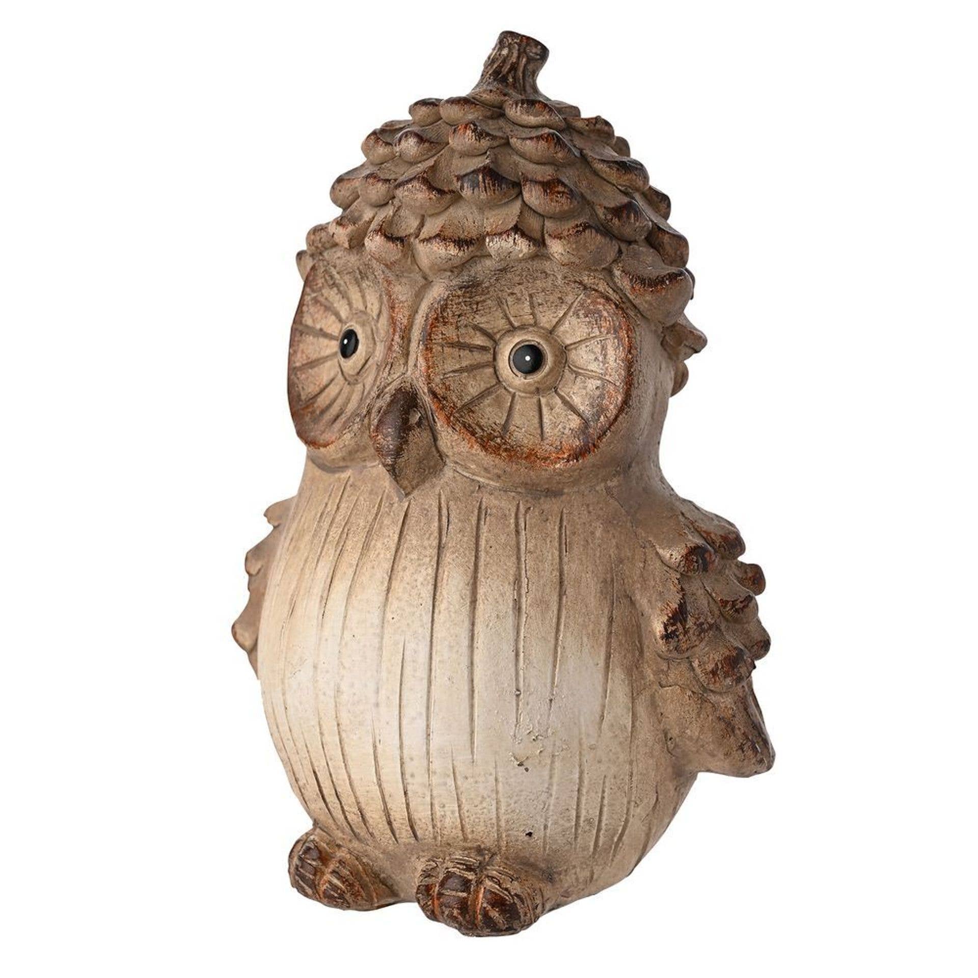 WIDDOP and Co. - Wholesale Ornament - Country Living Wood Effect Resin Owl - Small2