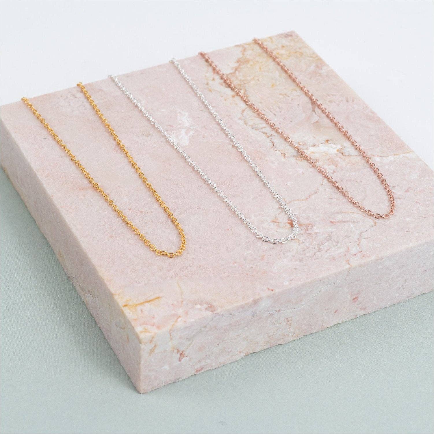 Auree Jewellery - Wholesale Link & Chain Necklace - Waverley Rose Gold Vermeil Trace Chain5