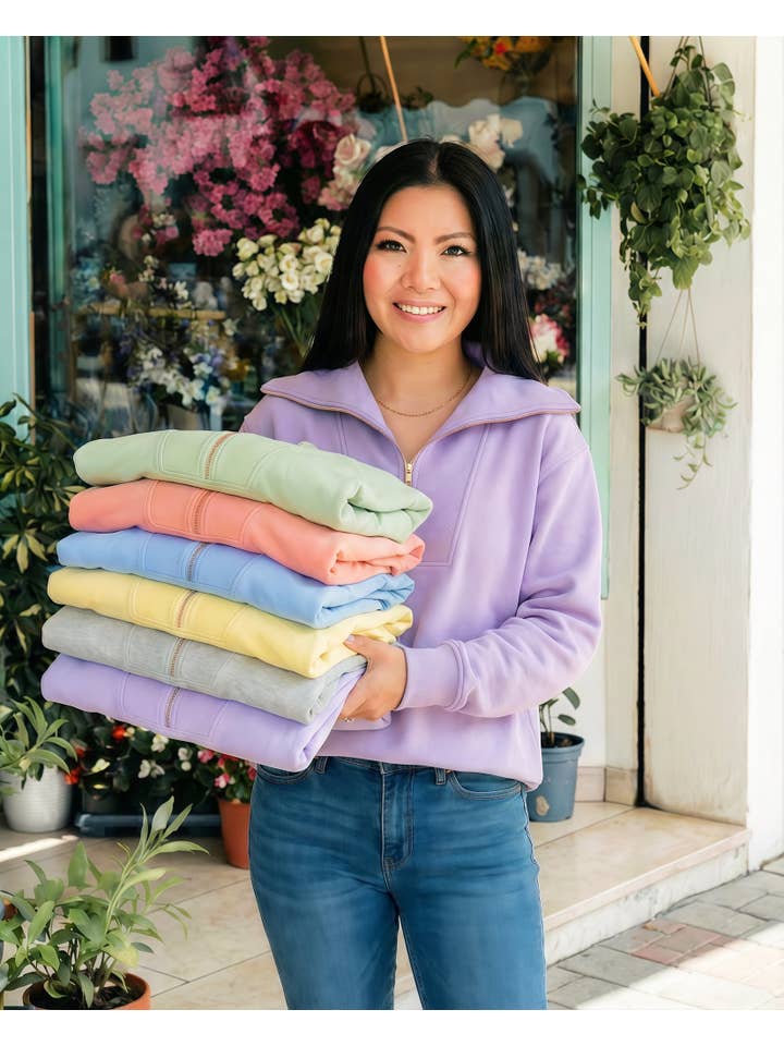 JadyK - Wholesale Sweatshirt - Women's - Spring 2026: Isabella Half Zip Pullover Spring6