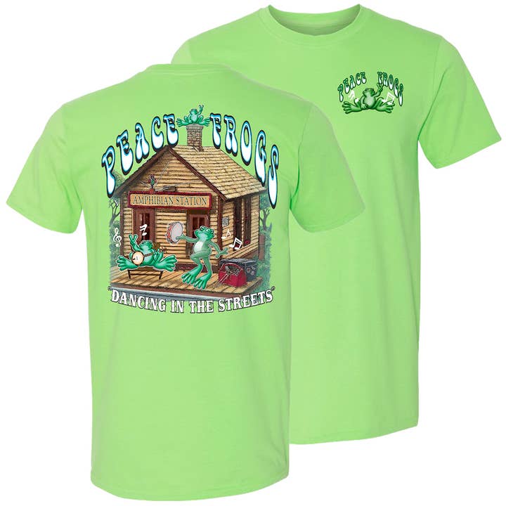 Dancing In The Streets Short Sleeve T-shirt for wholesale by Peace Frogs